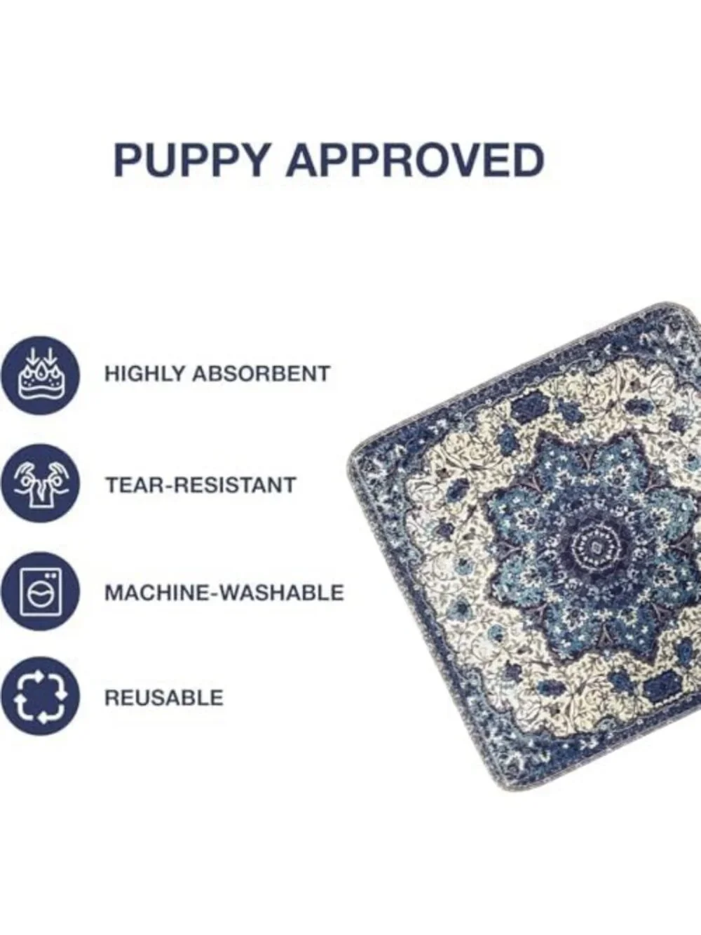 Washable Pet Pee Pads - 2 Pack, Super Absorbent, Waterproof & Non-Slip Training